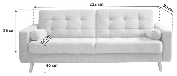 ROZKLADACIA POHOVKA, textil, kompozitné drevo, žltá MID.YOU - Sedačky, Online Only