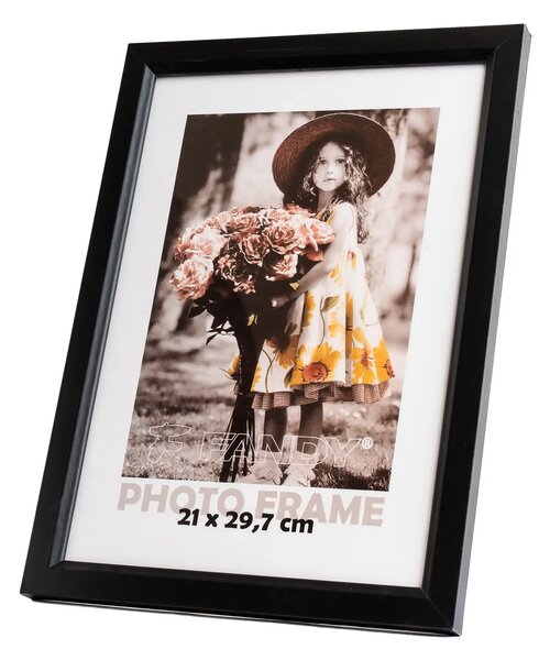 FANDY Drevený fotorámik Bevel 21x29,7 5 čierny