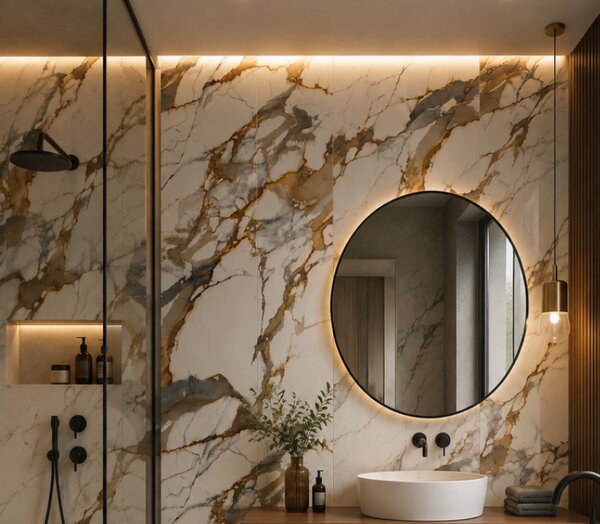 Manufakturaplyt Flexi panel Jantárová niť – lesklý, 280 × 122 cm