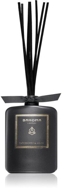Bahoma London Obsidian Black Collection Patchouli & Musk aróma difuzér s náplňou 100 ml