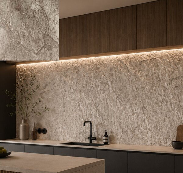 Manufakturaplyt Flexi panel Mountain Latte – štruktúrovaný, polomat 280 × 120 cm