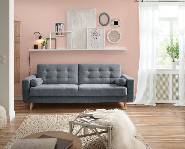 ROZKLADACIA POHOVKA, textil, kompozitné drevo, antracitová MID.YOU - Sedačky, Online Only