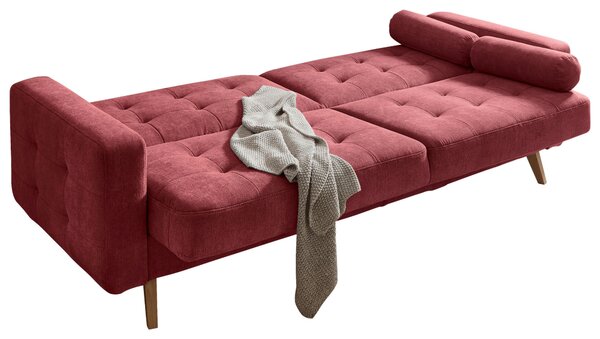 ROZKLADACIA POHOVKA, textil, kompozitné drevo, bobuľová MID.YOU - Sedačky, Online Only