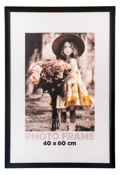 FANDY Drevený fotorámik Bevel 40x60 5 čierny