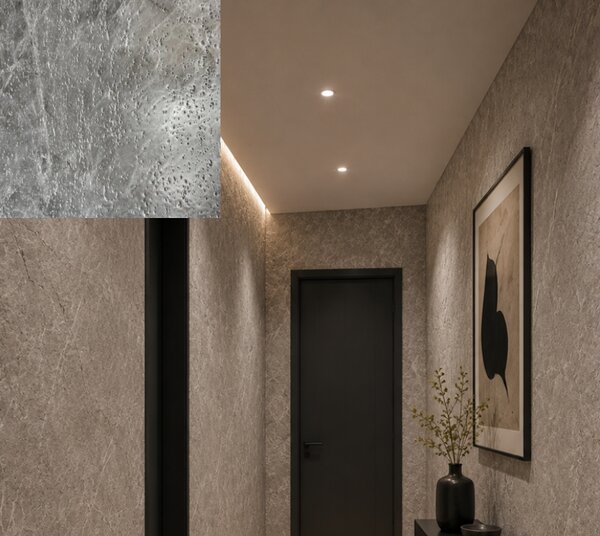 Manufakturaplyt Flexi panel Grey Rock – štruktúrovaný, polomat 280 × 120 cm