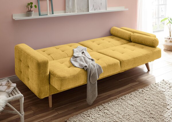 ROZKLADACIA POHOVKA, textil, kompozitné drevo, žltá MID.YOU - Sedačky, Online Only