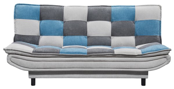 ROZKLADACIA POHOVKA, textil, kompozitné drevo, modrá, strieborná, tmavosivá MID.YOU - Sedačky, Online Only