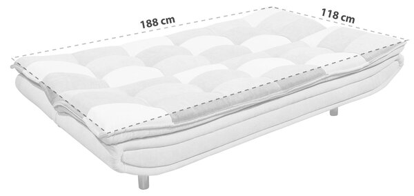 ROZKLADACIA POHOVKA, textil, kompozitné drevo, modrá, strieborná, tmavosivá MID.YOU - Sedačky, Online Only
