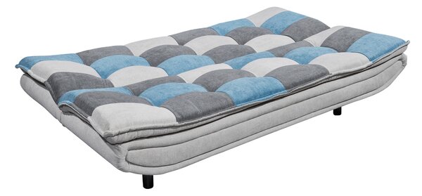 ROZKLADACIA POHOVKA, textil, kompozitné drevo, modrá, strieborná, tmavosivá MID.YOU - Sedačky, Online Only