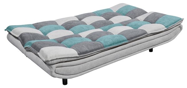 ROZKLADACIA POHOVKA, textil, kompozitné drevo, strieborná, tyrkysová, tmavosivá MID.YOU - Sedačky, Online Only
