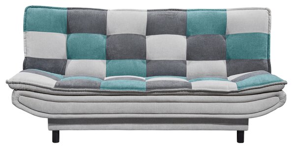 ROZKLADACIA POHOVKA, textil, kompozitné drevo, strieborná, tyrkysová, tmavosivá MID.YOU - Sedačky, Online Only