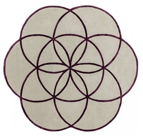 Asiatic London koberce Ručne všívaný kusový koberec Lotus Purple - 200x200 kvietok