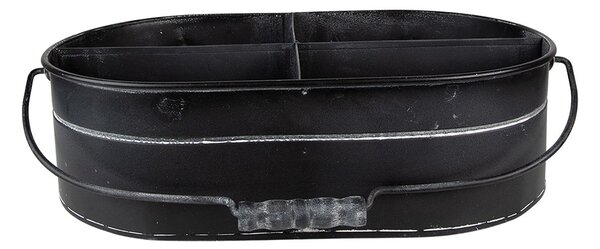 Čierny antik úložný organizér - 41*26*11 cm - Clayre & Eef