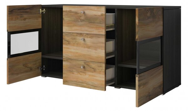 Obývacia stena BAROS touchwood-orech satin