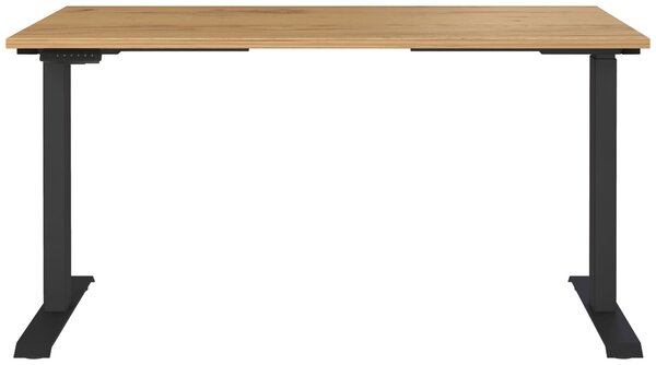 PÍSACÍ STÔL, čierna, farba duba, 140/80/72-118 cm Novel - Kancelárske stoly