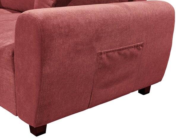ROHOVÁ SEDAČKA, textil, kompozitné drevo, bobuľová MID.YOU - Sedačky, Online Only