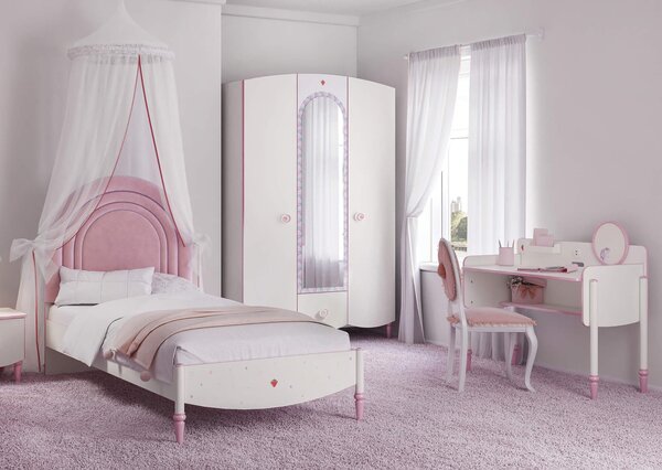 Dievčenská izba Susy - biela/ružová