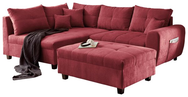 ROHOVÁ SEDAČKA, textil, kompozitné drevo, bobuľová MID.YOU - Sedačky, Online Only