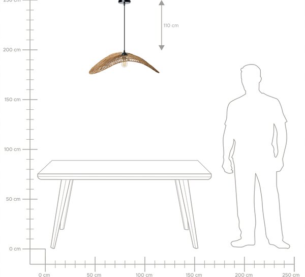 Závesná lampa prírodná juta pletená otvorená konštrukcia ručná výroba boho štýl osvetlenie obývacia izba jedáleň