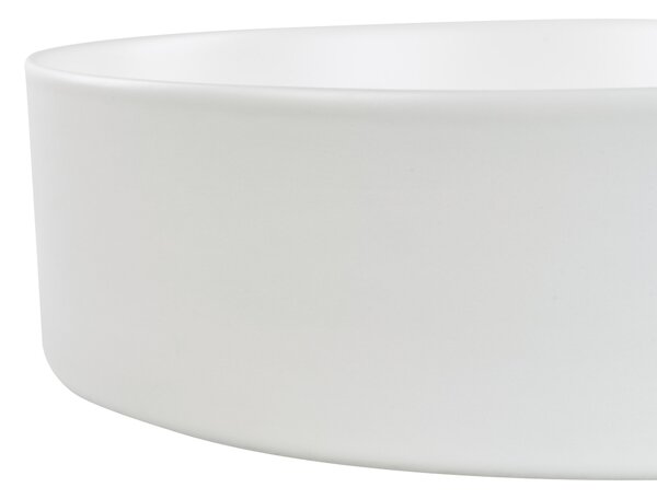 Kúpeľňové umývadlo na dosku biele keramické okrúhle ⌀ 36 cm moderný štýl kúpeľňa