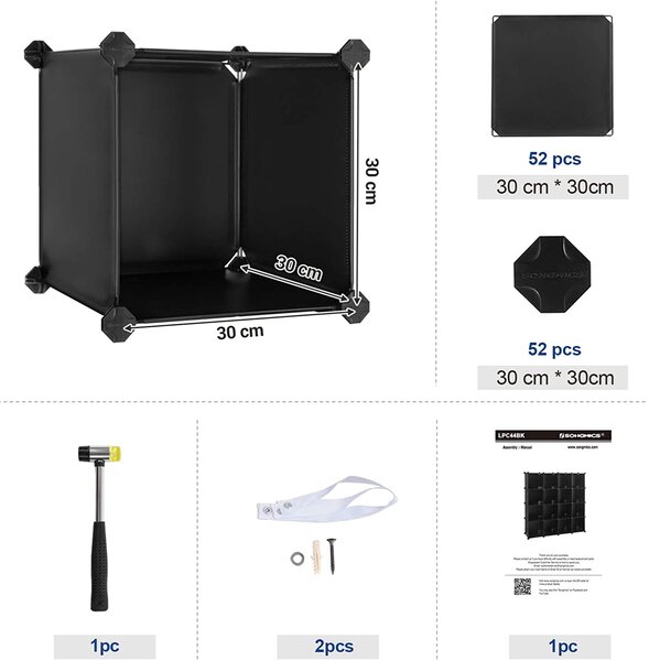 SONGMICS Regál CUBE čierny