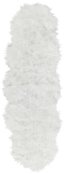 Umelá ovčia kožušina biela akryl 60 x 180 cm glamour elegantný dizajn spálňa obývacia izba