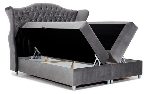 Luxusná boxspringová posteľ 160x200 RIANA - zelená + topper ZDARMA