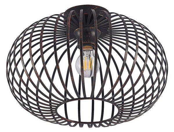 Stropné Lampa Lindby, Rosalea, stmievateľné, Čierna, Obývacia izba, Kov, Moderný
