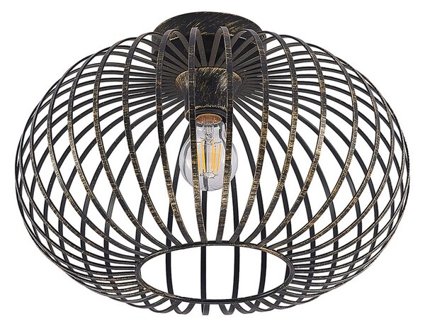 Stropné Lampa Lindby, Rosalea, stmievateľné, Čierna, Obývacia izba, Kov, Moderný