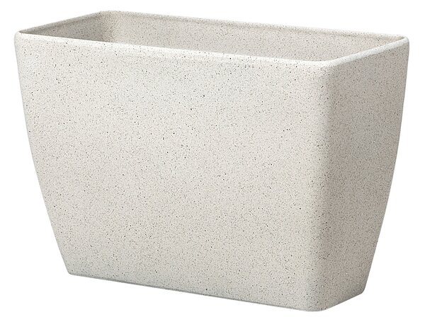 Kamenný kvetináč béžový 60 x 27 x 41 cm moderný minimalistický dizajn izbové vonkajšie doplnky