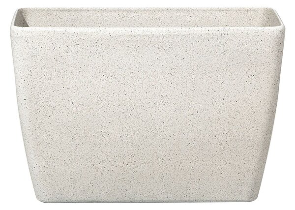 Kamenný kvetináč béžový 60 x 27 x 41 cm moderný minimalistický dizajn izbové vonkajšie doplnky