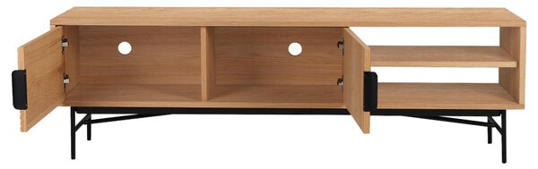 NÍZKA KOMODA, dub, čierna, farba duba, 160/50/40 cm home24 - Komody, Online Only
