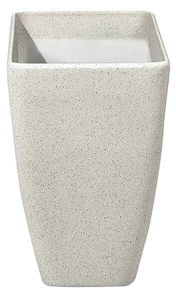 Kamenný kvetináč béžový 60 x 27 x 41 cm moderný minimalistický dizajn izbové vonkajšie doplnky