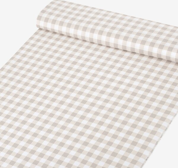 Goldea bavlnené plátno - latte kocky 160 cm