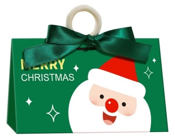 Vianočná darčeková taška MERRY CHRISTMAS 17x10x8,5 cm, zelená