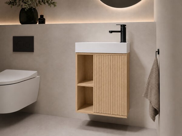 CERANO - Skrinka pod umývadlo do WC Sofia - dub Vicenza - 49,5x62x25 cm