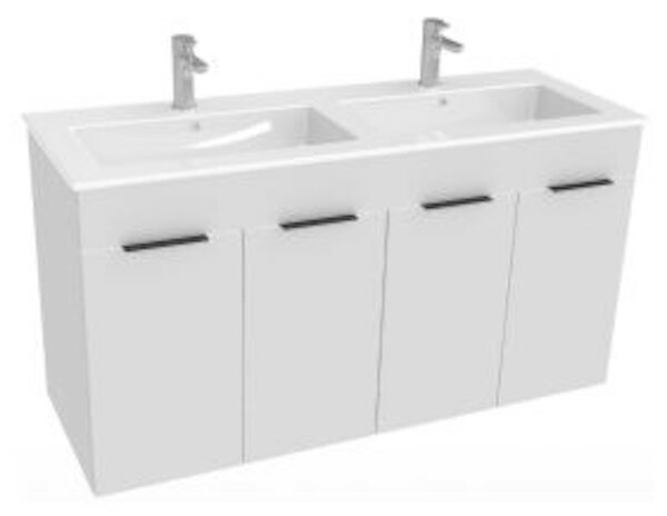Kúpeľňová skrinka s umývadlom Jika Cube 120x43x62,2 cm biela H4536611763001