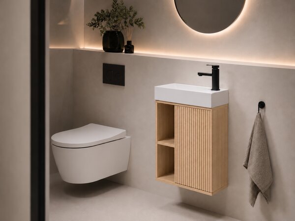 CERANO - Skrinka pod umývadlo do WC Sofia - dub Vicenza - 49,5x62x25 cm
