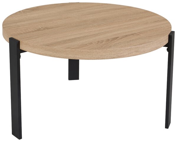 SADA KONFERENČNÝCH STOLÍKOV, čierna, farba duba, kov, kompozitné drevo, 60-80/60-80/40-45 cm MID.YOU - Stolíky do obývačky, Online Only