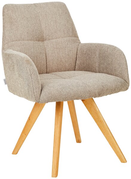 STOLIČKA S PODRÚČKAMI, tkaná textília, taupe Linea Natura - Stoličky, Online Only