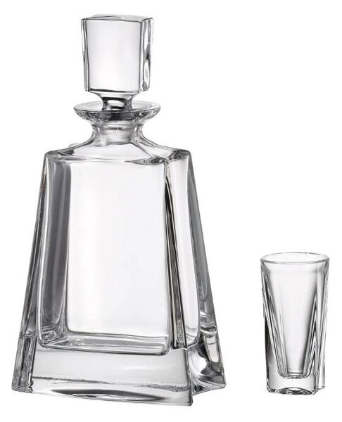 Bohemia Crystal Likér set Kathrene 485 (1 karafa + 6 sklenic)