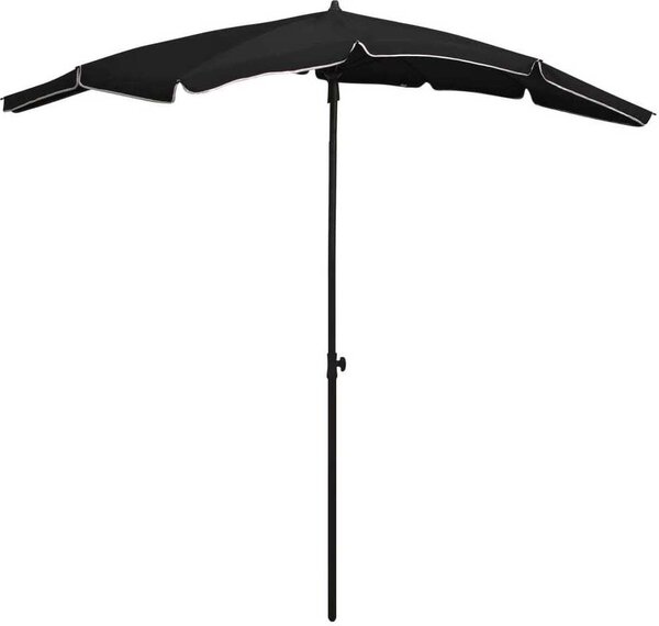 Maison Exclusive – slnečník so stĺpom 200 × 130 cm, čierny