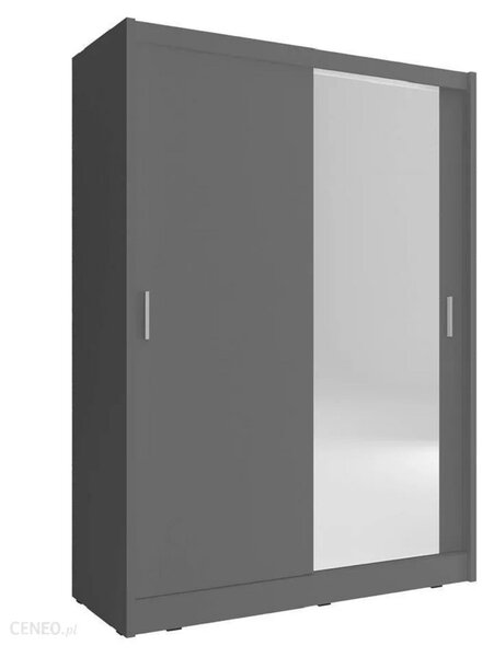 Šatníková skriňa so zrkadlom 130 cm MARVAN - grafit