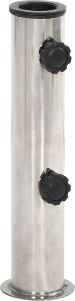 Maison Exclusive - Stojan na slnečník pre stožiar Ø38/48 mm, strieborný, nerezová oceľ