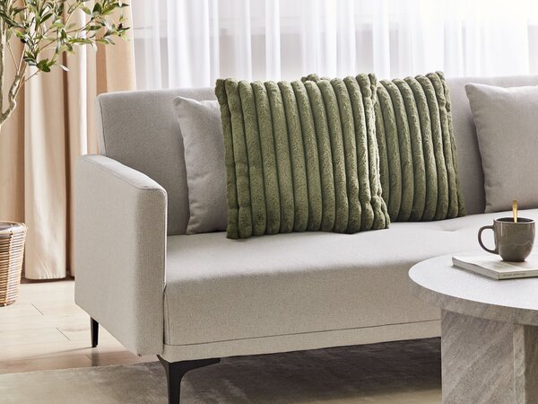 Sada 2 dekoratívnych vankúšov zelená polyester 45 x 45 cm bez vzoru jednofarebná moderný štýl doplnky