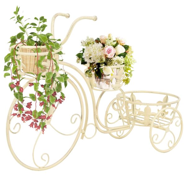 Podstavec pod kvetináč v tvare bicykla, vintage štýl kovový