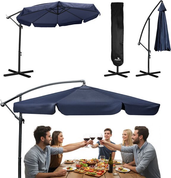 Slnečník skladací záhradný 8 segmentový 350 cm s krytom Plonos PL-881
