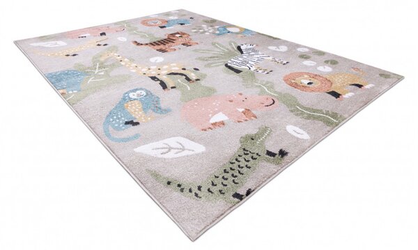 Dywany Łuszczów , Detský kusový koberec Fun Africa beige, 80x150, viacfarebná, detská izba