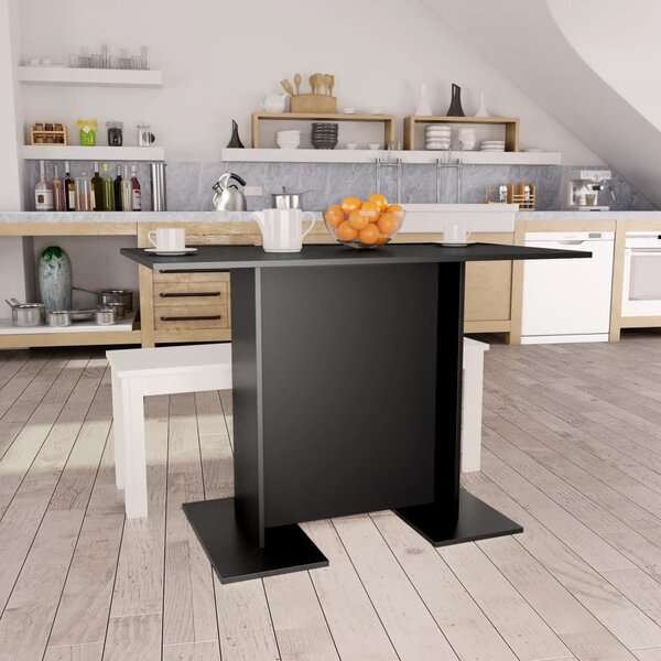 Jedálenský stôl, čierny 110x60x75 cm, kompozitné drevo