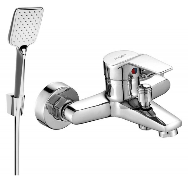 Mexen Caro R62 vaňová batéria so sprchovacím setom, chrómová - 74663R62-00